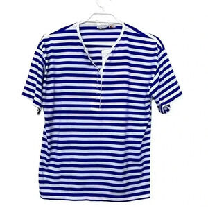 Tradition, nautical theme, short sleeve T-shirt, with 10 buttons  up the front